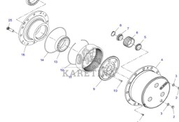 Fendt 930 933 936 939 942 Vario Gen 6 Zwolnica Kompletna Jarzmo Piasta Łożysko H218PF050026A