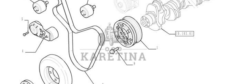 New Holland T6090 T6070 Napinacz maximum length 73 mm 504356836-1