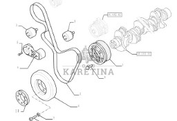 New Holland T6090 T6070 Napinacz maximum length 73 mm 504356836