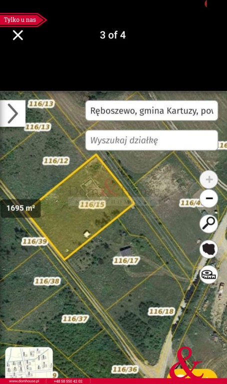Działka budowlana 1695 + 150 m² drogi - Widok 3