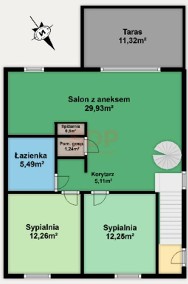 3 pokoje + antresola | taras | | Radwanice-2