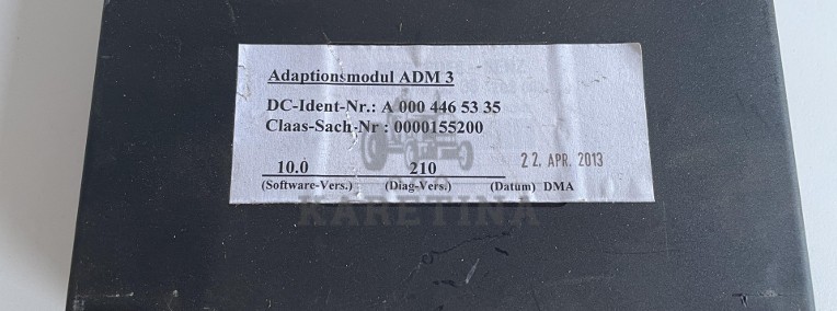 Claas Jaguar Lexion Tucano Mercedes - moduł sterownik ADM3 0000155200 A0004465335-1