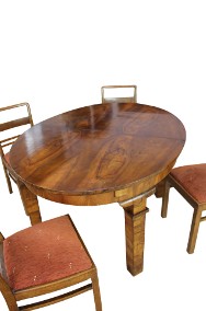 Stół i 6 krzeseł art - deco w orzechu / stan BDB / antyki-2