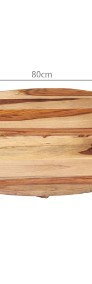 vidaXL Blat stołu, lite drewno sheesham, okrągły, 15-16 mm, 80 cm 285971-3