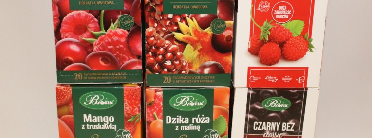 Herbata owocowa Bifix żurawina granat poziomka czarny bez mango malina truskawka-1