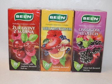 Herbata owocowa Belin 20 torebek różne smaki malina aronia owoce leśne żurawina-1