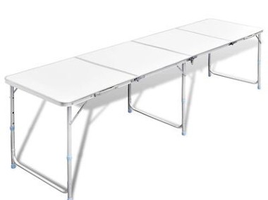Składany, aluminiowy stół kempingowy z regulacją wysokości 240 x 60 cmSKU:41327*-1