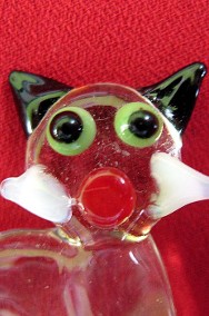 Kot - Filemon - figurka ze szkła w stylu Murano - 3 x 3,5 x 1,5 cm-2