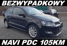Volkswagen Polo V 105KM SUPER STAN Zobacz FILM Bezwypadkowy NAVI PDC ALU