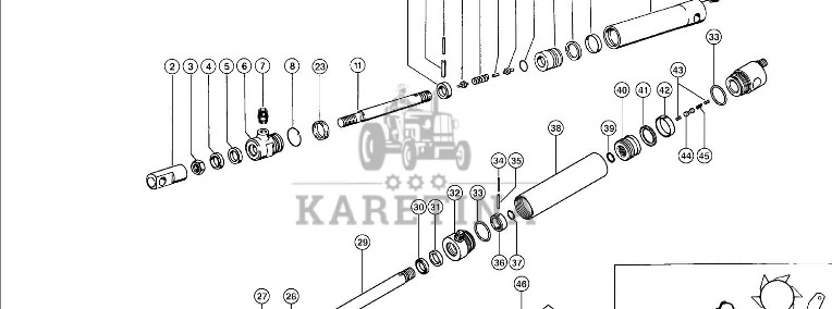 Claas Lexion 560 HYDR.SIŁOWNIK KPL 0006687316 (Siłownik hydr. przestawianie klepiska, lewa)-1