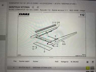 Claas dominator 150-130 , 68-78 , Avero 160 - 240 skrzynia sitowa oryginał-1