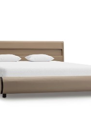 vidaXL Rama łóżka z LED, kolor cappuccino, sztuczna skóra, 120x200 cm 285034-2