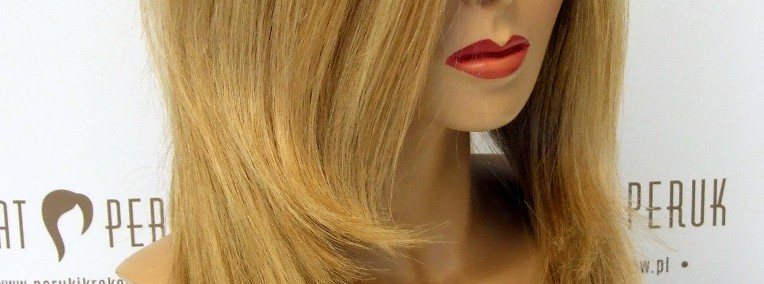 Peruka długa z włosa naturalnego w kolorze blondu Włocławek-1