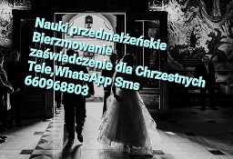 Bierzmowanie nauki przedmałżeńskie zaświadczenie dla Chrzestnych 