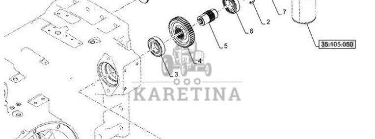 New Holland T6070 Koło zębate napędowe 44t 87535639-1