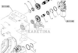 New Holland T6070 Koło zębate napędowe 44t 87535639