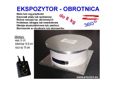 Ekspozytor - Obrotnica - Kawalet - Napęd reklamy do 8 kg-1