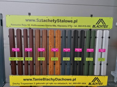 Tanie sztachety metalowe w II gatunku - BLACHTEX STOBIERNA-1