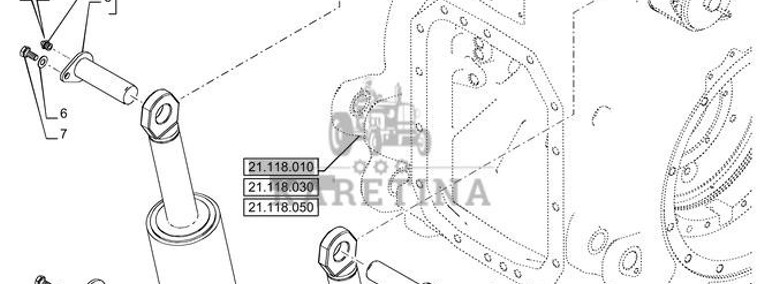 New Holland T6090 Silownik hydraul double acting, 50mm rod, ''90mm bore,'' 200mm stroke'' 48137067-1