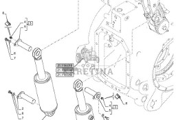 New Holland T6090 Silownik hydraul double acting, 50mm rod, ''90mm bore,'' 200mm stroke'' 48137067