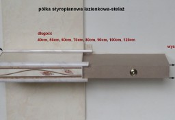 półka styropianowa łazienkowa, stelaż 100x13x5cm