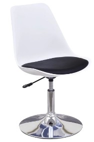 vidaXL Obrotowe krzesła stołowe, 4 szt., biało-czarne, sztuczna skóra242252-2