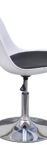 vidaXL Obrotowe krzesła stołowe, 4 szt., biało-czarne, sztuczna skóra242252-3