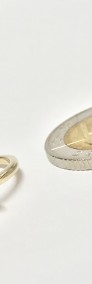 Złoty PIERŚCIONEK 585 14K z cudownymi DIAMENTAMI 0.05ct r.15-4