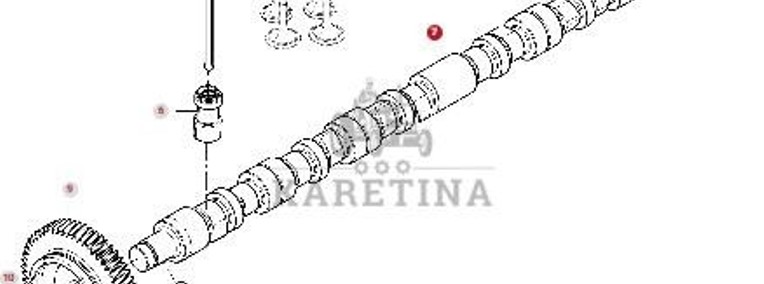 Massey Ferguson 7718S DYNA-VT Wałek Rozrządu z Kołem Zębatym CZĘŚCI 701100420060-1