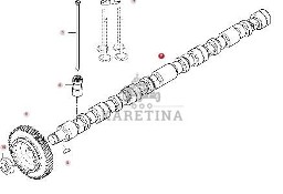 Massey Ferguson 7718S DYNA-VT Wałek Rozrządu z Kołem Zębatym CZĘŚCI 701100420060