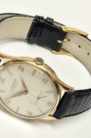 LIDHER szwajcarski Złoty zegarek męski 750 18K na PASKU elegancki CUD-2