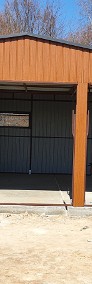 Garaż blaszak drewnopodobny dwuspadowy brama uchylna, hala, wiata, schowek-3