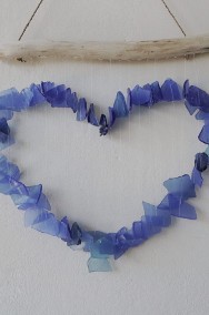 Szklany Dzwonek Wietrzny – Blue Heart-2