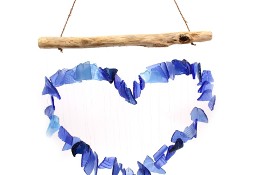 Szklany Dzwonek Wietrzny – Blue Heart
