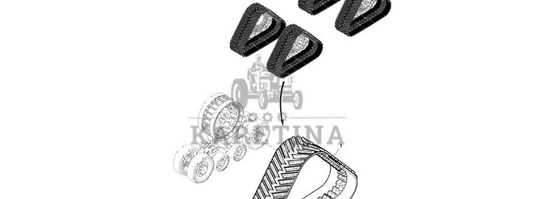 John Deere 9470RX - Gumowy pas gąsienicy R550589 (Gąsienice i obciąźniki)-1