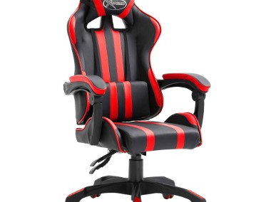 vidaXL Fotel dla gracza, czerwony, sztuczna skóra 20209-1