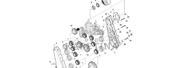 John Deere 9470RX - Jarzmo przegubu uniwersal. R555723 (Tylni WOM)-1
