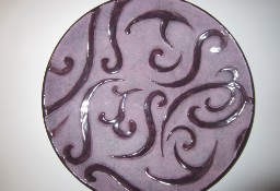 Piękny talerz dekoracyjny/patera w kolorze fioletowym
