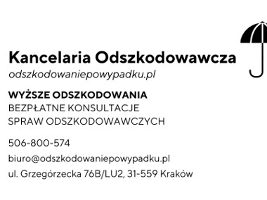 Kancelaria Odszkodowawcza Kraków - Wyższe odszkodowania -1