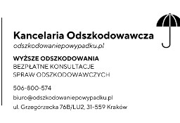 Kancelaria Odszkodowawcza Kraków - Wyższe odszkodowania 