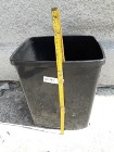 Kosz plastikowy, „Klip 26” czarny, wysokość ok. 38 cm