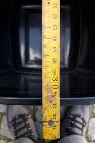 Kosz plastikowy, „Klip 26” czarny, wysokość ok. 38 cm-3