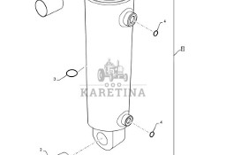 New Holland T6090 Siłownik double acting, 63.5mm rod, 260.4mm stroke 87499916