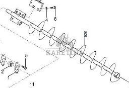 New Holland TX66 TX67 TX68 Podajnik Ślimakowy 9850823 84000643
