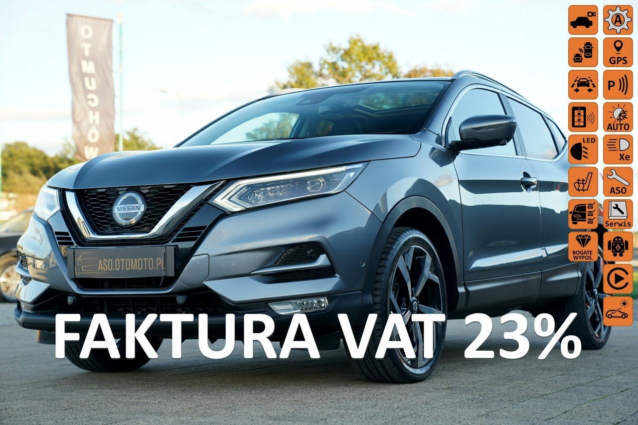 Nissan Qashqai II TEKNA SKÓRA nawi 4 KAMERY line asist PANORAMA grzane fotele FUL LED