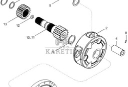 New Holland T6090 T6070 Wałek koła zębatego 395481A1