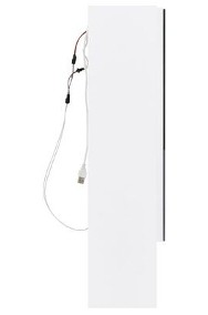 vidaXL Szafka łazienkowa z lustrem i LED, biała, 80x15x60 cm, MDF-3