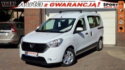 Dacia Dokker TYLKO 64 tys km 1.6SCE 102KM, Laureate, Salon PL Serwis ASO, F.VAT23