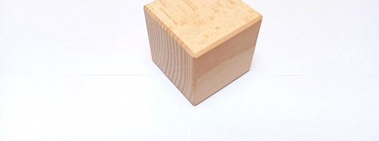 Drewniana kostka klocek  rogi ścięte 5cm 50mm-1
