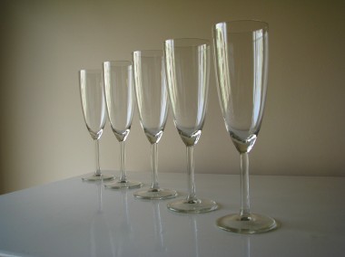 Krystaliczne lampki - kieliszki na wino, szampanówki 5 szt  -1